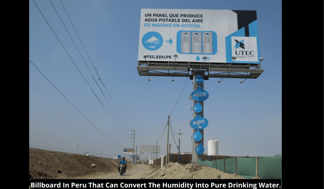 Billboard In Peru That Can Convert The Humidity Into Pure Drinking Water